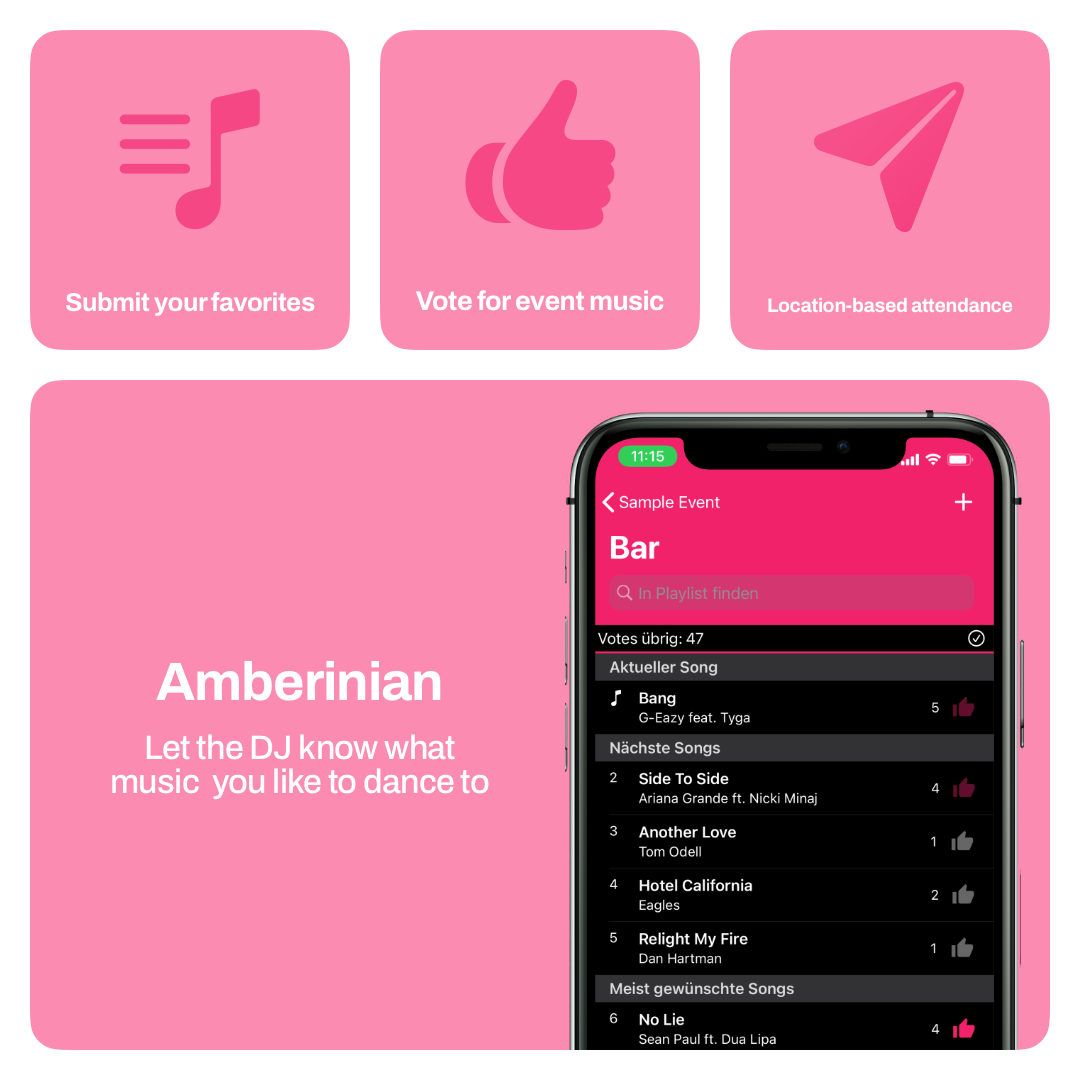 Preview of Amberinian iOS App