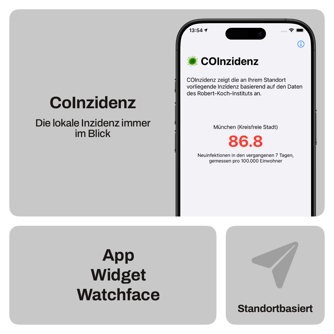 Preview of CoInzidenz iOS App